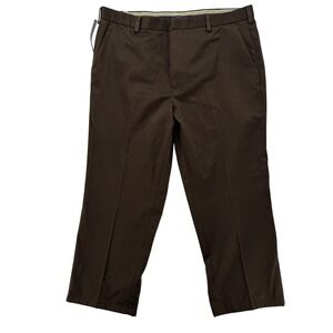 Dockers Pants Mens 40x30 Brown Chino Flat Front Classic Fit Hemmed Twill 27" NWT